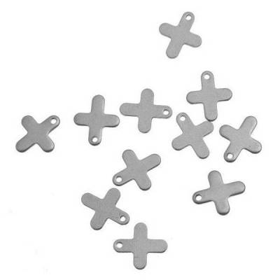 20 Anhänger, Edelstahl, Kruzefix, Kreuz