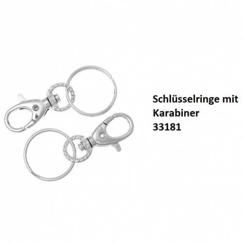 5 oder 20 Schlüsselringe, Schlüsselringe mit Karabiner