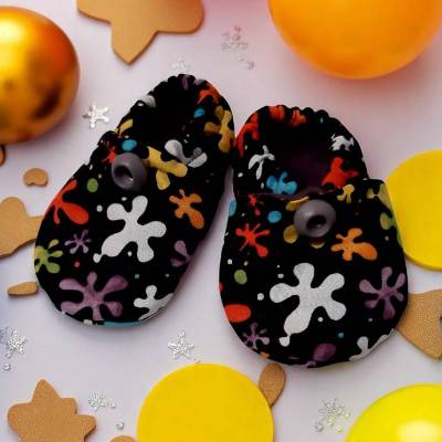 Babyschuhe "Kleckse", Krabbelschuhe, Babypuschen