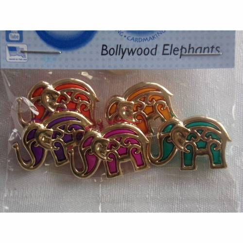 Dress it up Knöpfe     Elefanten   (1 Pck.)   Bollywood Elephants    Kinderknöpfe