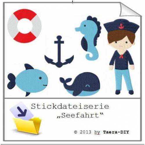 Stickdatei  Serie Seefahrer Maritim