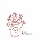Stickdatei Gieskanne Redwork 10x10
