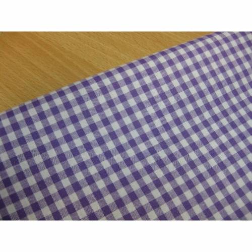 Baumwolle Baumwollstoff Karo lila - weiß 5 mm Oeko-Tex® Standard 100(1m /7,00-€)