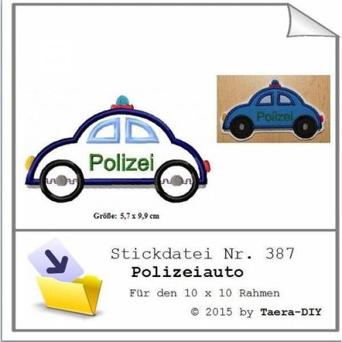 Stickdatei Polizei Auto Nr. 387