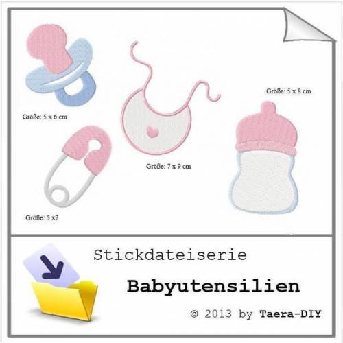 Stickdatei Serie S8 Baby Schnuller Fäschchen und Co.