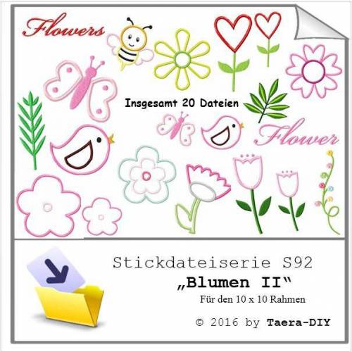 Stickdatei Serie Blumen II S93