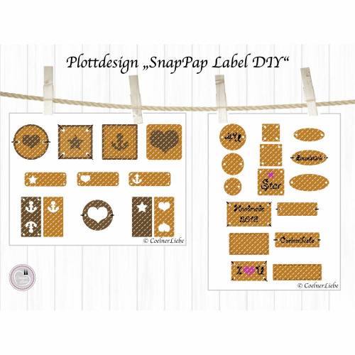 Plotterdatei SnapPap Label DIY – individuelle Label zum Selbermachen