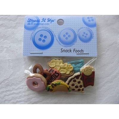 Dress it up Knöpfe - Buttons       Pommes, Pizza      (1 Pck.)      Snack Foods