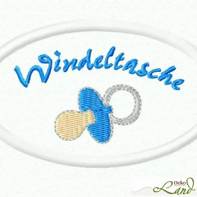 Stickdatei Applikation Windeltasche