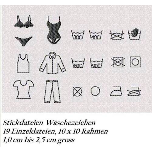 Stickdatei Wäschezeichen