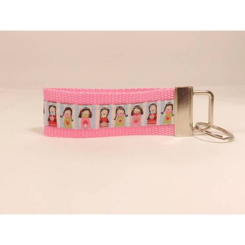 Schlüsselband Schlüsselanhänger rosa Mädchen Girl handmade