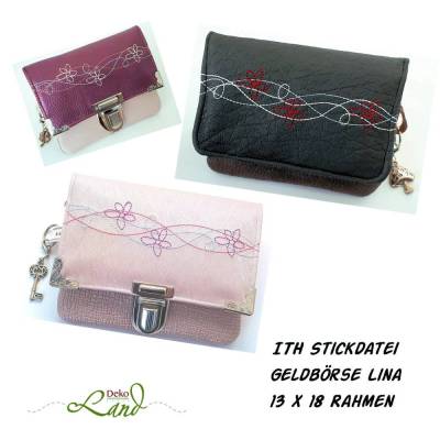 ITH Stickdatei Geldbörse Lina 13x18