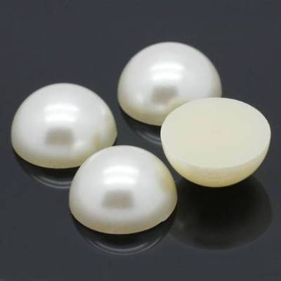 5 oder 30 Cabochons, Cabochon,Acryl, weiss-creme, Klebesteine, Kuppelsteine, 20mm