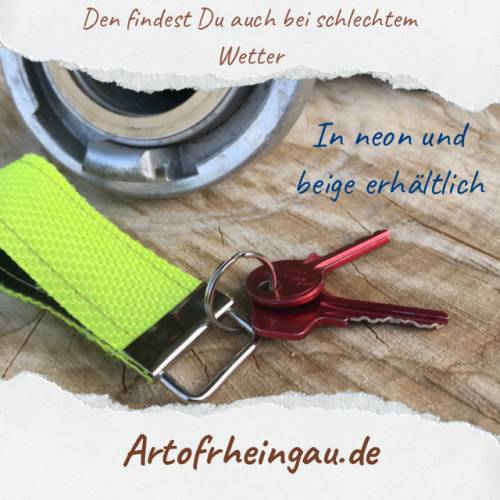 Schlüsselanhänger aus recyceltem Feuerwehrschlauch