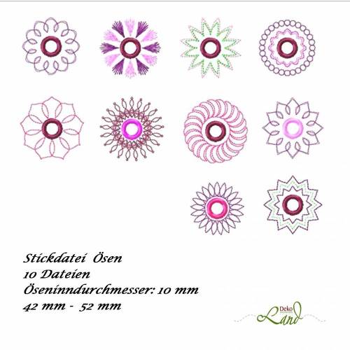 Stickdatei Ösen Set