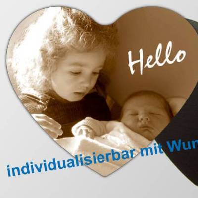 15 Magnetfotos | Herz - personalisierbar mit Foto, als Gastgeschenk oder Erinnerung zur Geburt