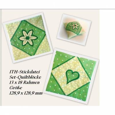 ITH Stickdatei Quiltblock-Set