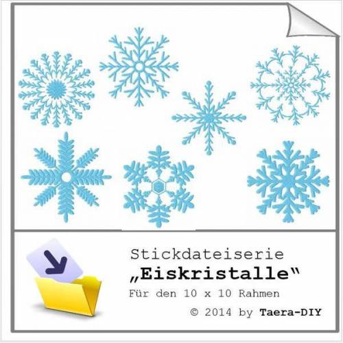Stickdatei serie Eiskristalle S50 Eisblume