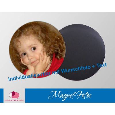 15 Magnetfotos - rund | personalisierbar mit Foto, Geschenkidee