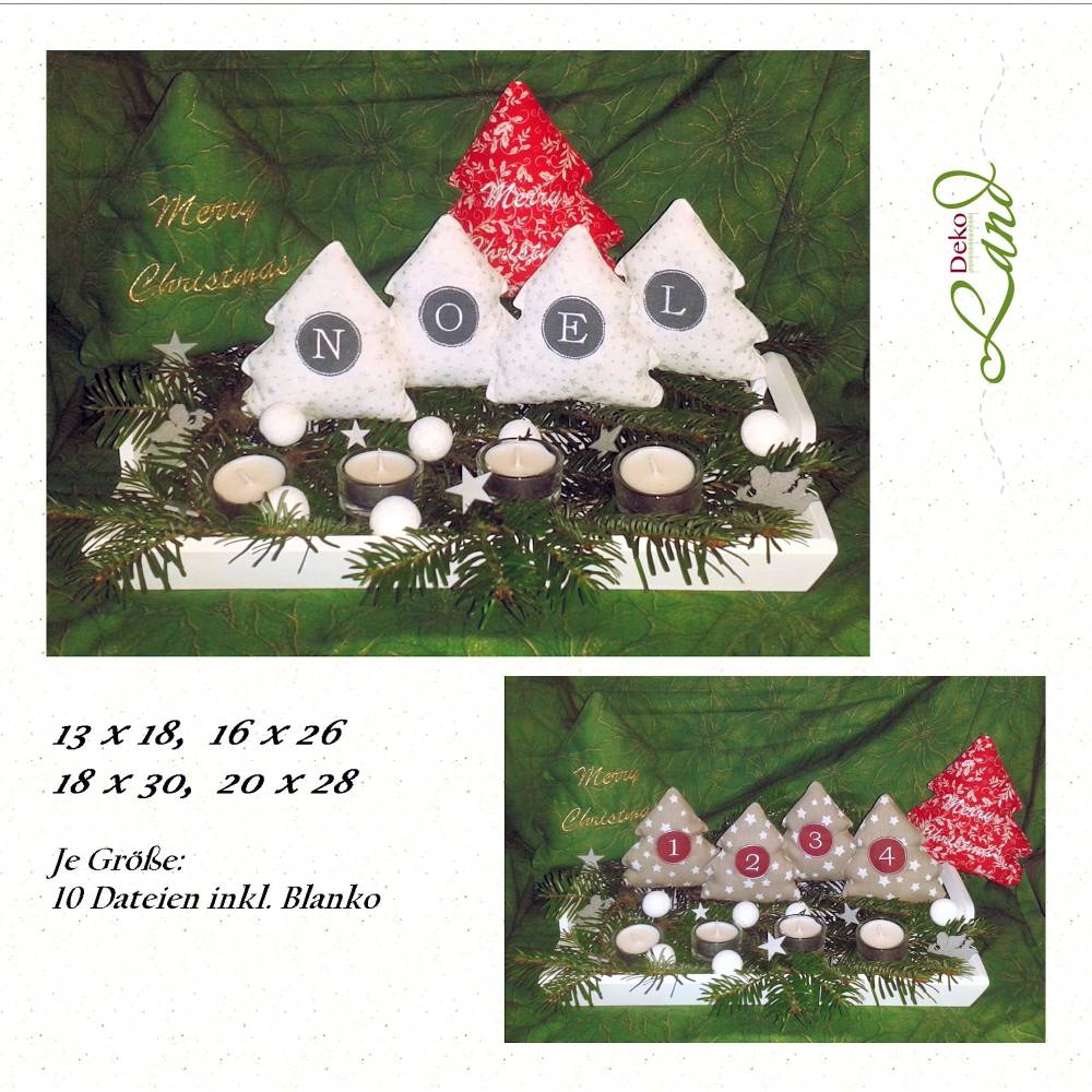 ITH Stickdatei Adventstannen Set Bild 1