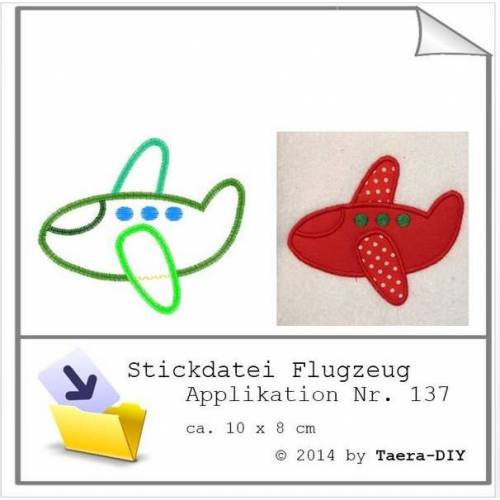 Stickdatei Flugzeug Nr. 137