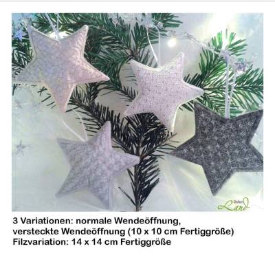 ITH Stickdatei Ziersterne 13x18
