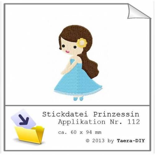 Stickdatei Prinzessin Nr. 112 Füllstich Blumenmädchen