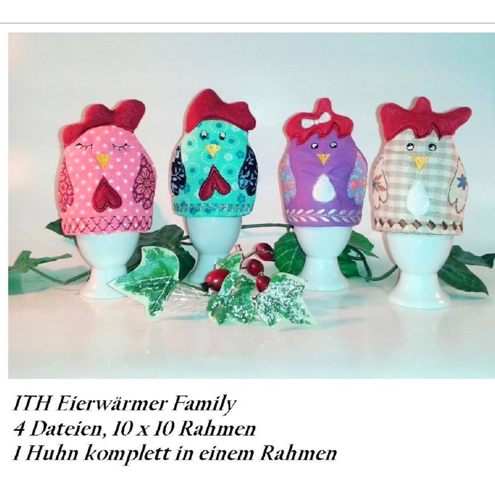 ITH Stickdatei Eierwärmer Family Bild 1