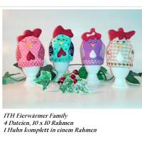 ITH Stickdatei Eierwärmer Family