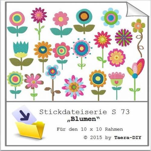 Stickdatei serie Blumen S73