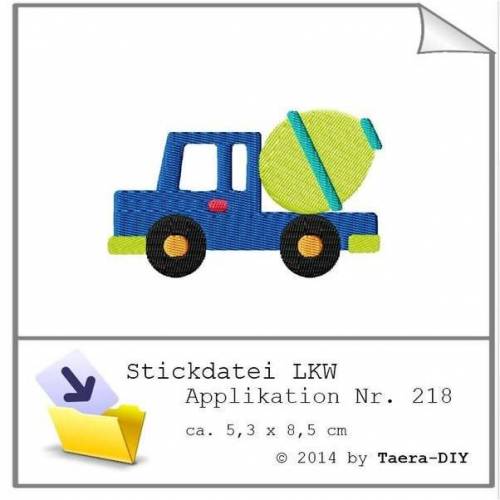 Stickdatei Betonmischer Nr. 218 LKW