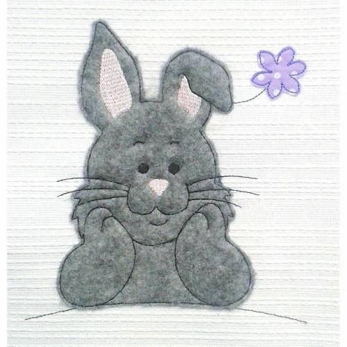 Stickdatei Applikation Hase gross