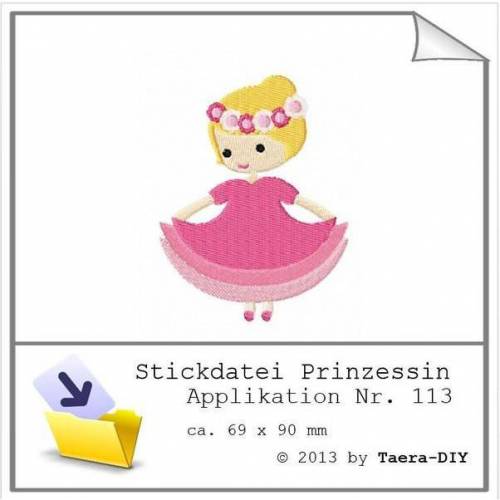 Stickdatei Prinzessin Nr. 113