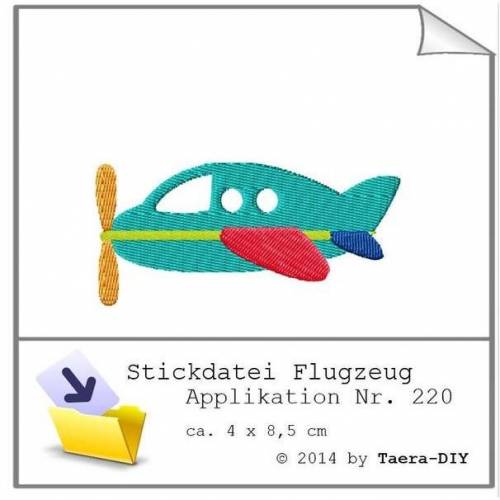 Stickdatei Flugzeug Nr. 220 Flieger