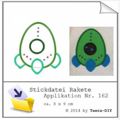 Stickdatei Rakte Nr. 162 Applikation
