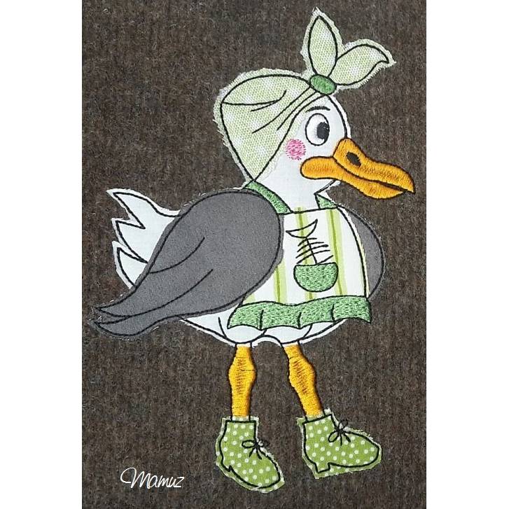 Möwe - Luisa die Küchenfee, Doodle / Stickdatei - Größen 179,5 x 117mm + 199,5 x 130mm Bild 5