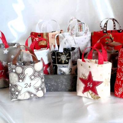 ITH Stickdatei Adventskalender Einkaufstasche