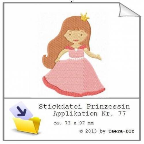 Stickdatei Prinzessin Nr. 77