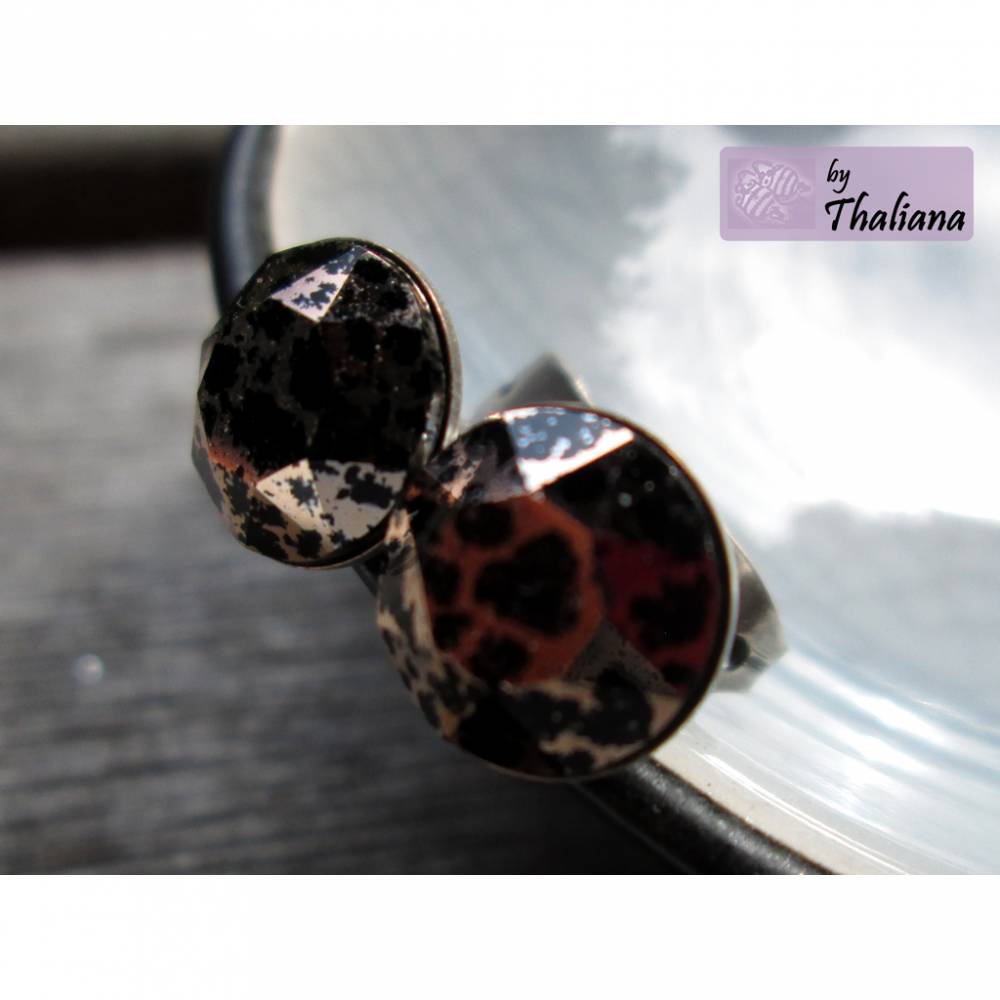 BLACK rose PATINA megafunkelige Glitzer-Ohrstecker Bild 3