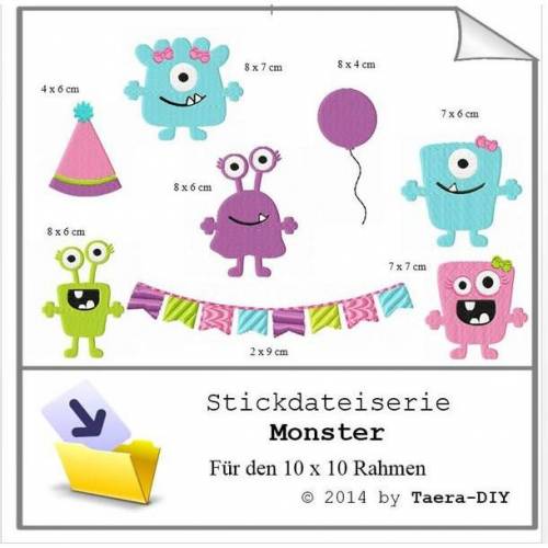 Stickdatei Serie Monster S 27
