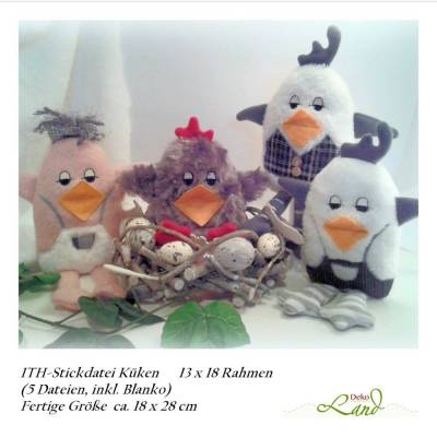 ITH Stickdatei Küken 13x18