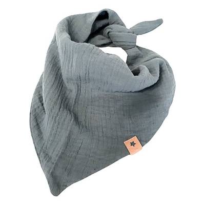 Grünes Musselin Tuch – Babyhalstuch grün aus 100% Baumwolle zum Knoten