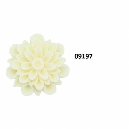 10 Blumen, Blüten, Chrysanthemen, Harz, bunt,16x8mm, 09197