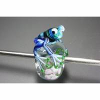 Glasperle "Frosch", lampwork