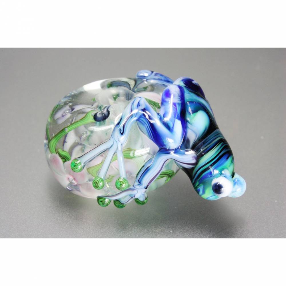 Glasperle "Frosch", lampwork Bild 3