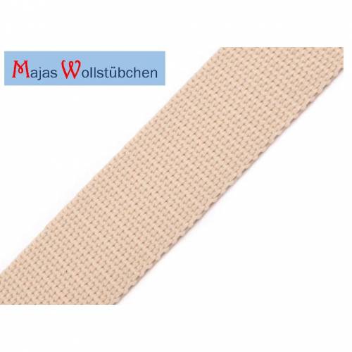 (0,50€/m) Gurtband Polypropylen 1 m hellbeige