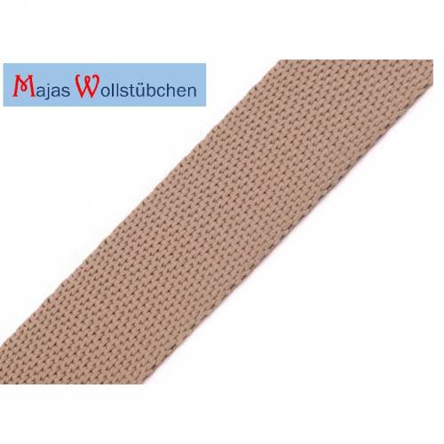 (0,50€/m) Gurtband Polypropylen 1 m beige
