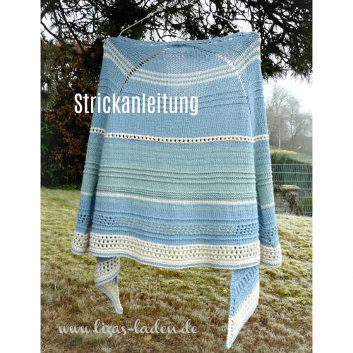 Strickanleitung Lizas Tuch Himmel und Wolken