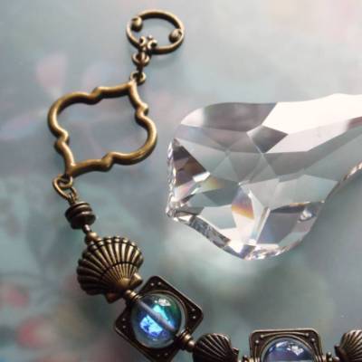 Sonnenfänger Aurora Borealis dunkel mit Regenbogen Kristall