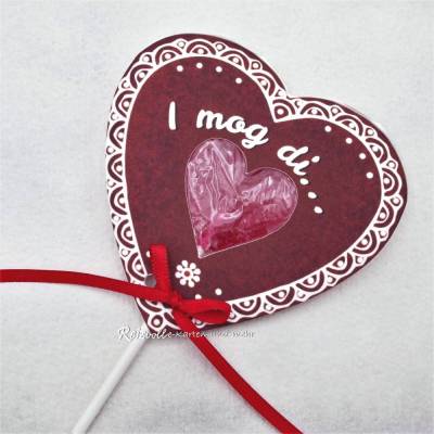 Einladung zum Geburtstag: Herz-Lolli-Lebkuchenherz – Individuell & Handgemacht